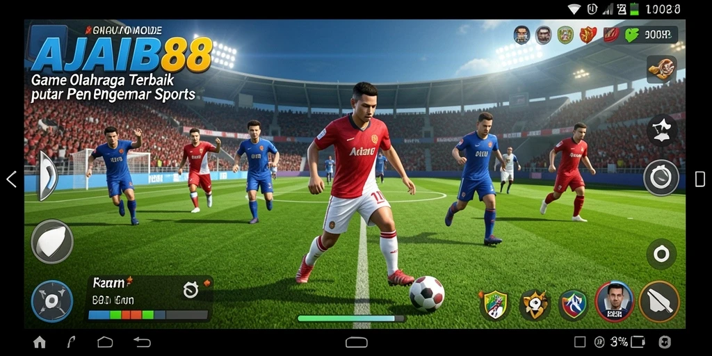 Tampilan gameplay seru dalam AJAIB88 menunjukkan aksi olahraga yang mendebarkan.