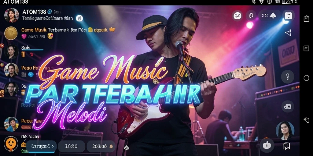 Screenshot gameplay ATOM138 menampilkan keasyikan bermain musik.