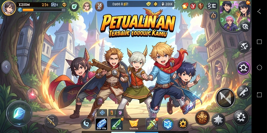 Gambaran gameplay seru dalam dunia Anime D200M.