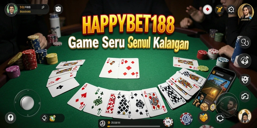 Gameplay seru Gaple di aplikasi HAPPYBET188 yang menegangkan.