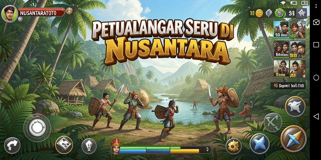 Tangkapan layar gameplay NUSANTARATOTO yang menampilkan petualangan seru di Nusantara.