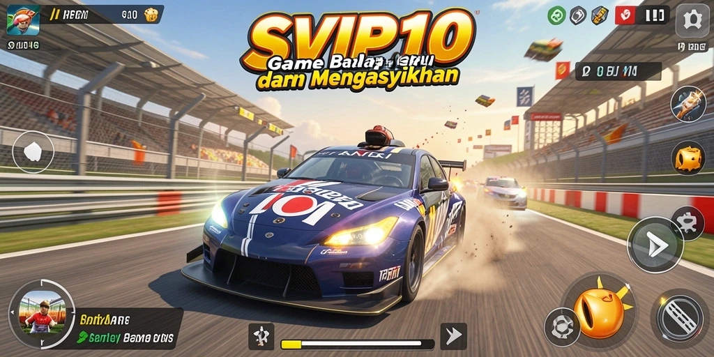 Tampilan seru gameplay balap di SVIP10.