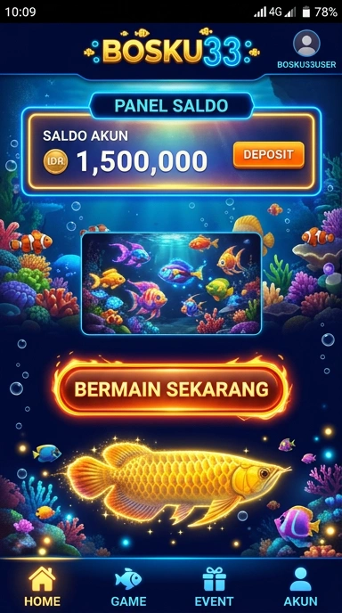 Tampilan antarmuka pengguna di bosku33 yang sederhana dan mudah digunakan.